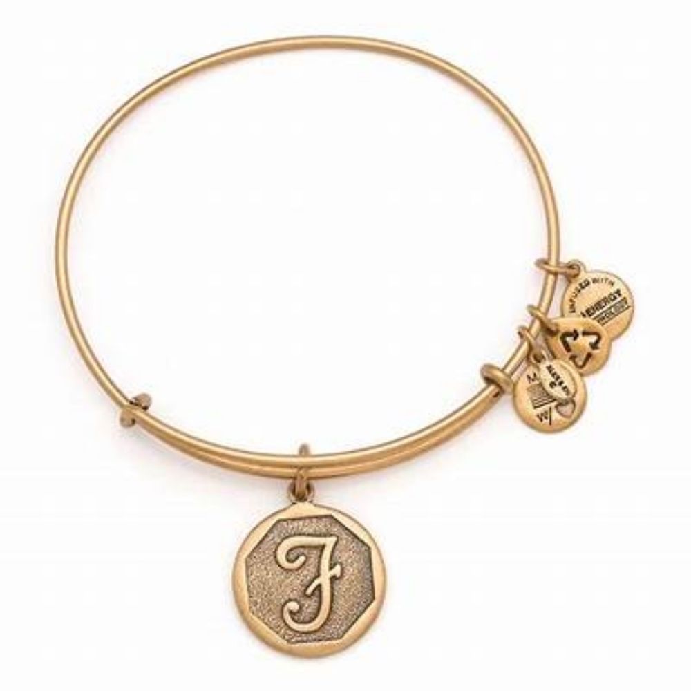 NWT, Alex and Ani Initial F Bracelet